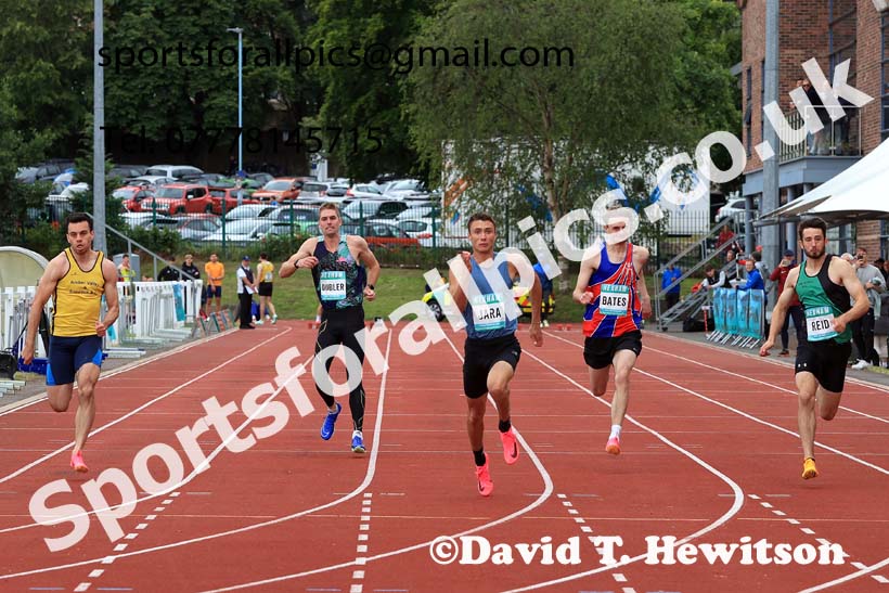 Decathlon 100 metres, 2024 EAP International Combined events, Hewcham, Northumberland.  Photo: David T. Hewitson/Sports for All Pics